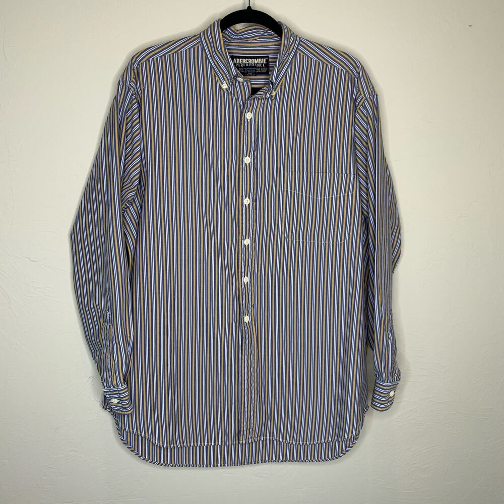 Abercrombie Performance 100% Cotton 90sButton Down Shirt Sz Medium